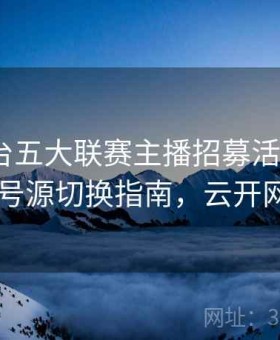 开云平台五大联赛主播招募活动回顾 - 信号源切换指南，云开网络