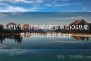 系统优化 - 开云APP在安卓与iOS功能差异对比，云开发app