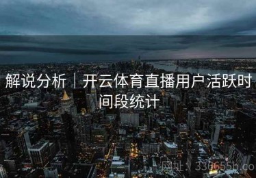 解说分析｜开云体育直播用户活跃时间段统计