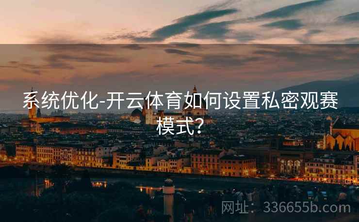 系统优化-开云体育如何设置私密观赛模式？
