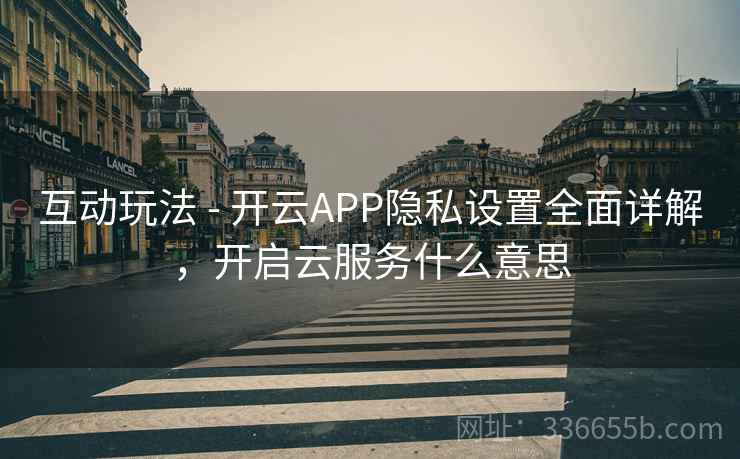 互动玩法 - 开云APP隐私设置全面详解，开启云服务什么意思