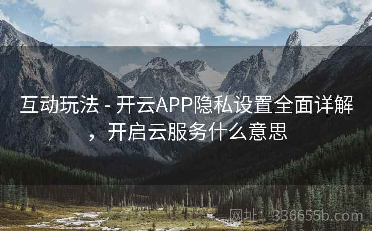 互动玩法 - 开云APP隐私设置全面详解，开启云服务什么意思